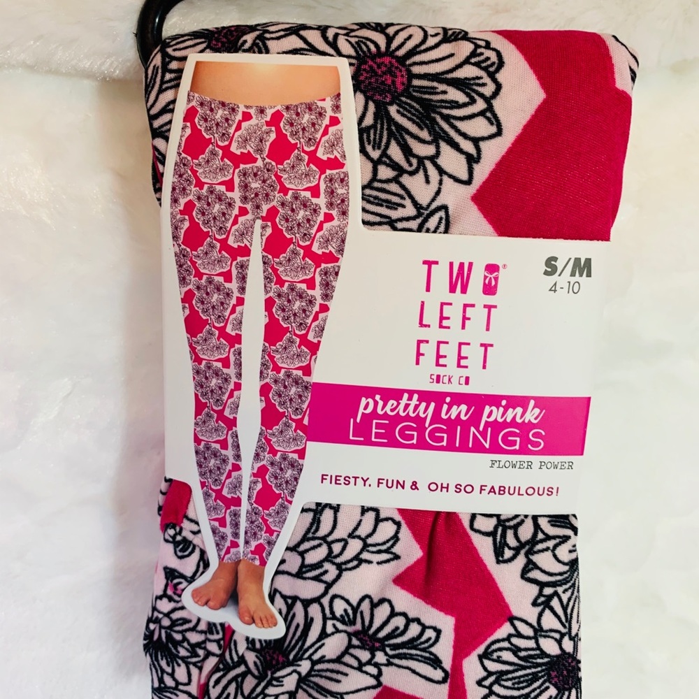 “Flower Power” Leggings Breast Cancer Awareness